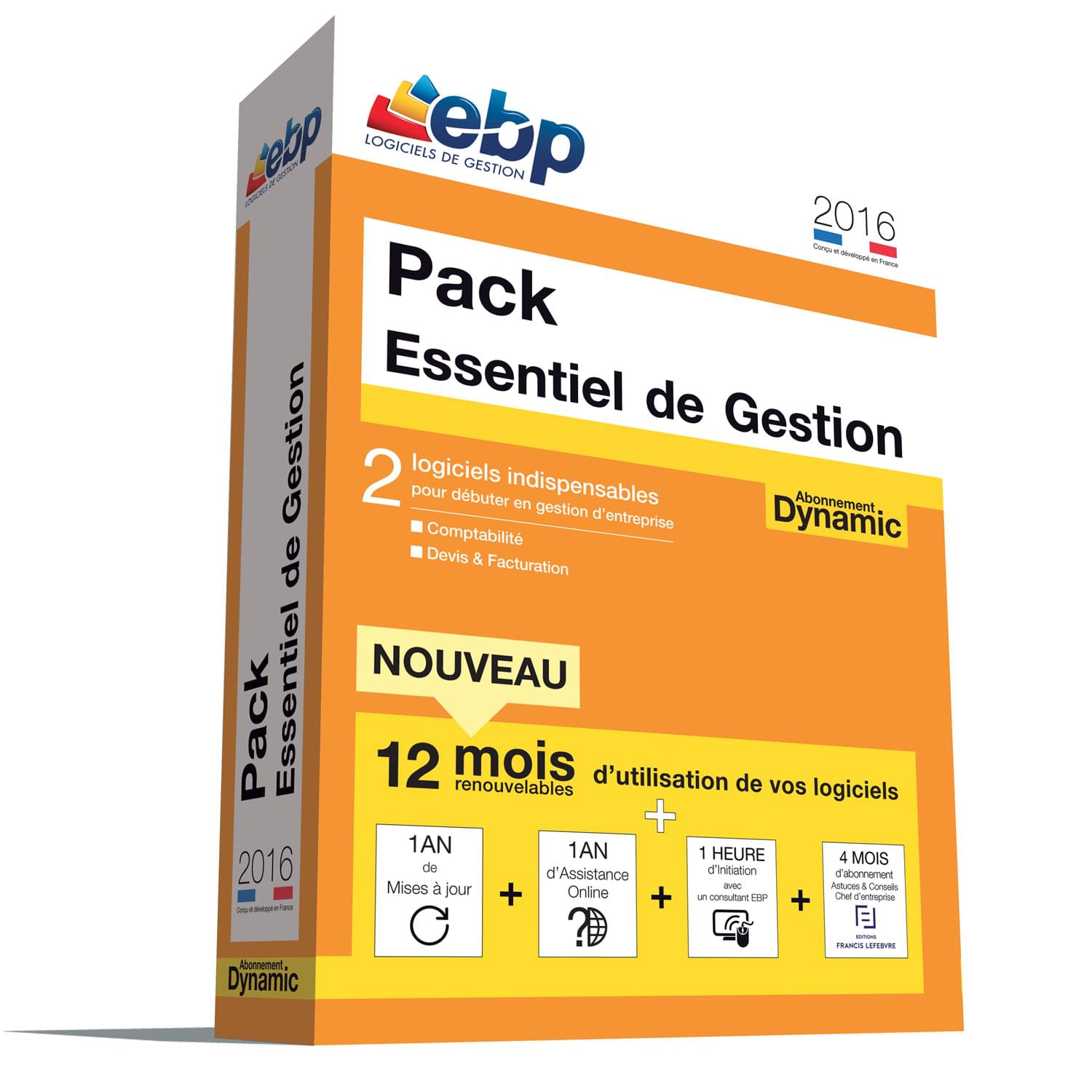 EBP Pack Essentiel de Gestion DYNAMIC 12 mois 2016+VIP - Logiciel application - 0