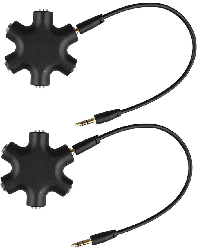 Lot de 2 Répartiteurs Audio 5 Casques  - Connectique PC - 0