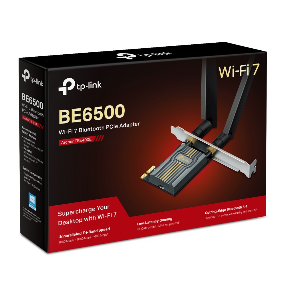 TP-Link Archer TBE400E - Wifi 7 BE6500 / Bluetooth 5.4# - Carte réseau - 0