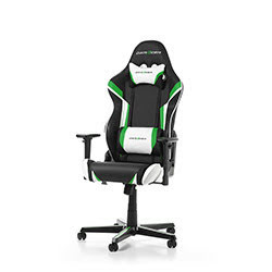 DXRacer Racing R288-NEW - Noir/Blanc/Vert/Simili Cuir/3D