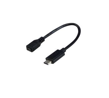 Connectique PC MCL Samar Adaptateur USB-C 3.1/Micro USB B 2.0 - 17cm - Noir Cybertek