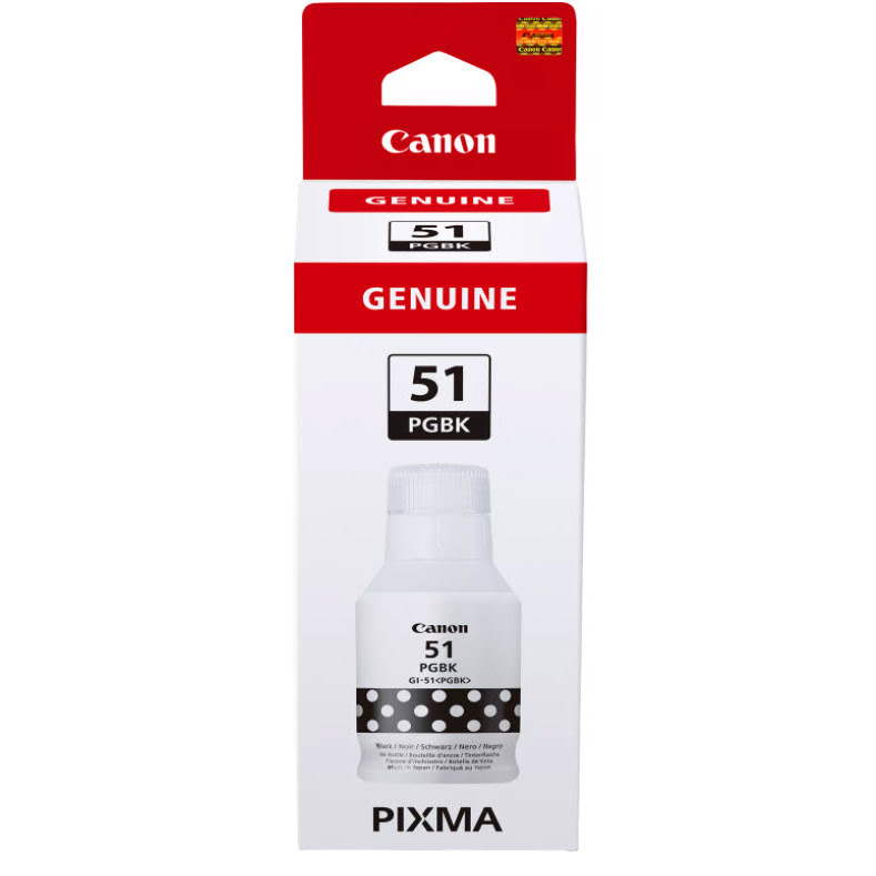 Bouteille d'encre Noire - GI-51 PGBK pour imprimante  Canon - 0