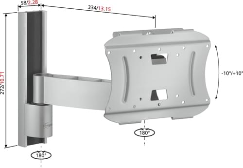 Support mural orientable (2 axes) 23-32" - VFW 332 - Accessoire écran - 0
