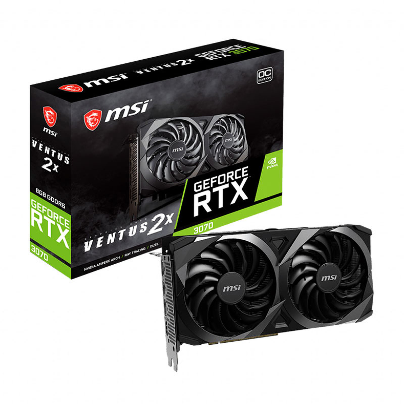 MSI RTX 3070 VENTUS 2X OC 8Go Carte graphique MSI