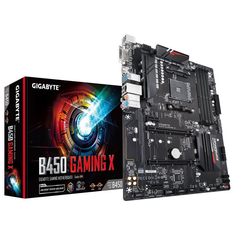 Gigabyte B450 GAMING X ATX  - Carte mère Gigabyte - Cybertek.fr - 0
