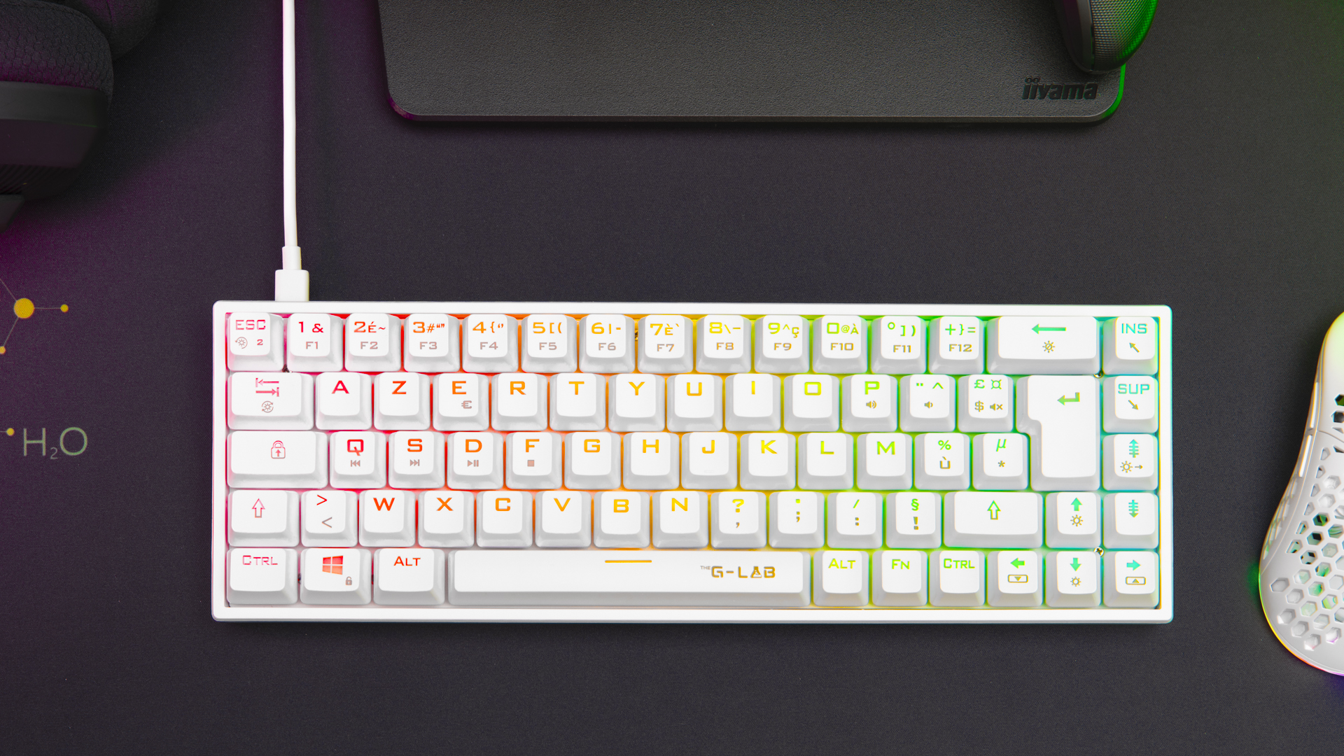 The G-LAB Keyz Titanium 65% RGB/Filaire/Blanc - Clavier PC - 2