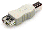 Adaptateur USB A Femelle - USB B Male - Connectique PC - 0