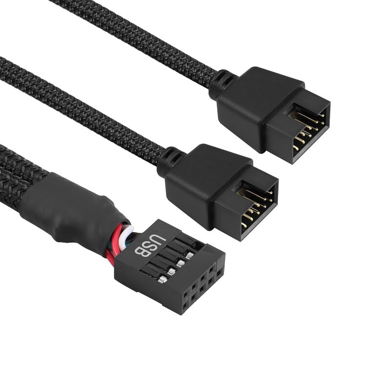 Splitter USB 9 Broches vers 2x USB 9 Broches  - Connectique PC - 0