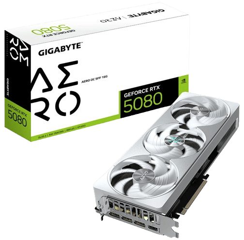 Gigabyte RTX 5080 AERO OC SFF 16G + MPG A1000GS PCIE5 Noir - Carte graphique - 8