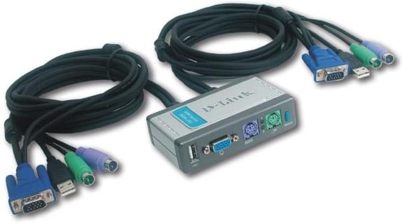 2UC-1 Ec&Cl&So + port USB - DKVM-2KU - Commutateur D-Link - 0