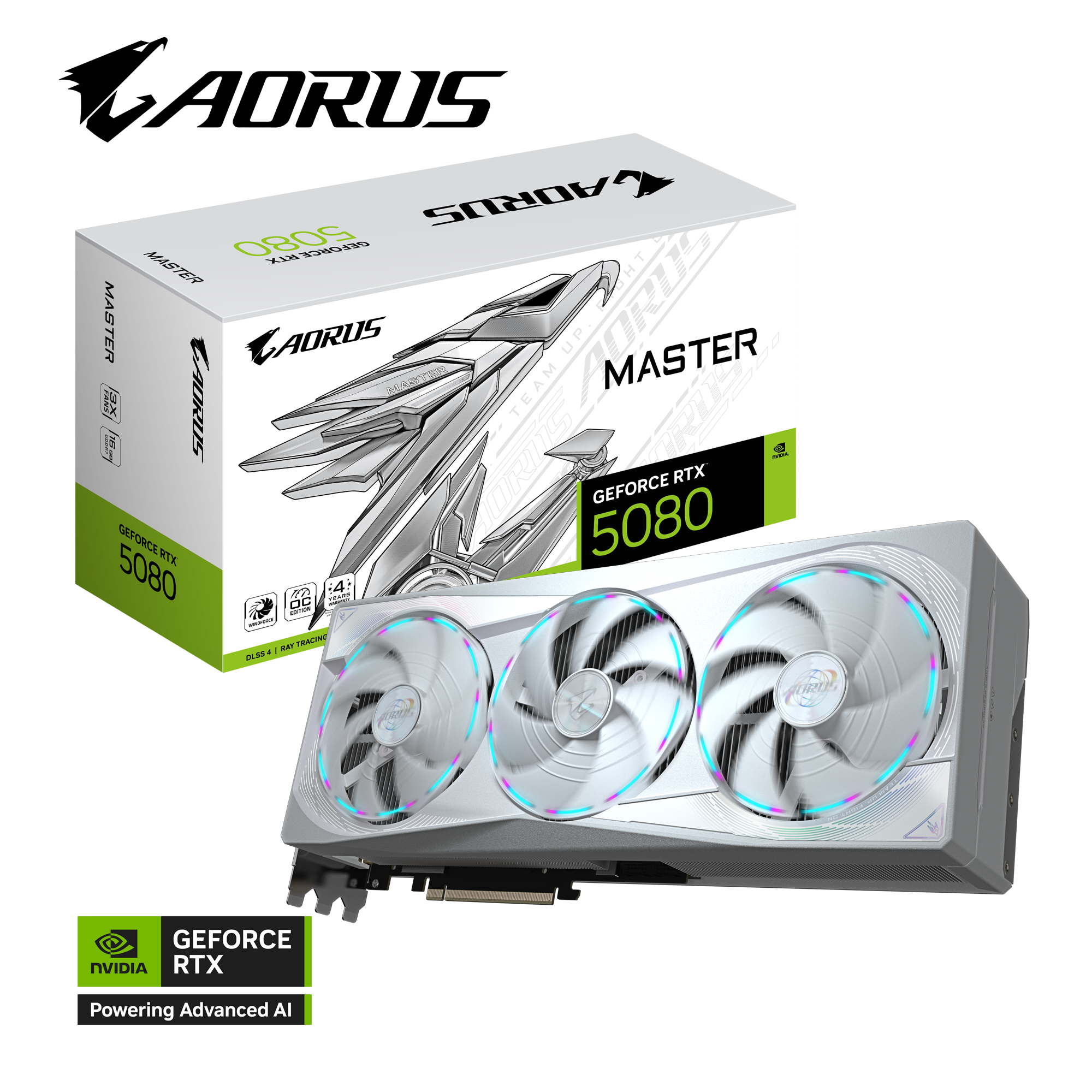 Gigabyte AORUS GeForce RTX 5080 MASTER ICE 16G - Carte graphique - 10