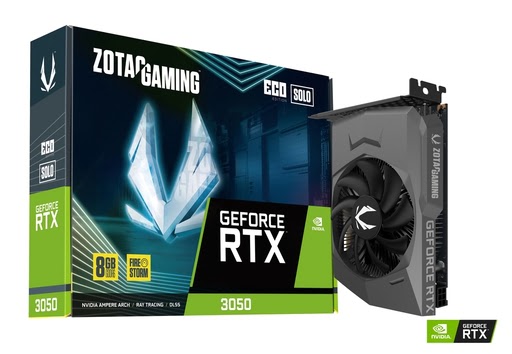 Carte graphique ZOTAC Gaming GeForce RTX 3050 ECO SOLO 8GB