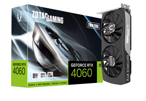 image produit ZOTAC Gaming GeForce RTX 4060 8GB Twin Edge Cybertek