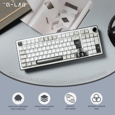 The G-LAB Keyz Elite 400 RGB Triple Mode - Clavier PC The G-LAB - 7
