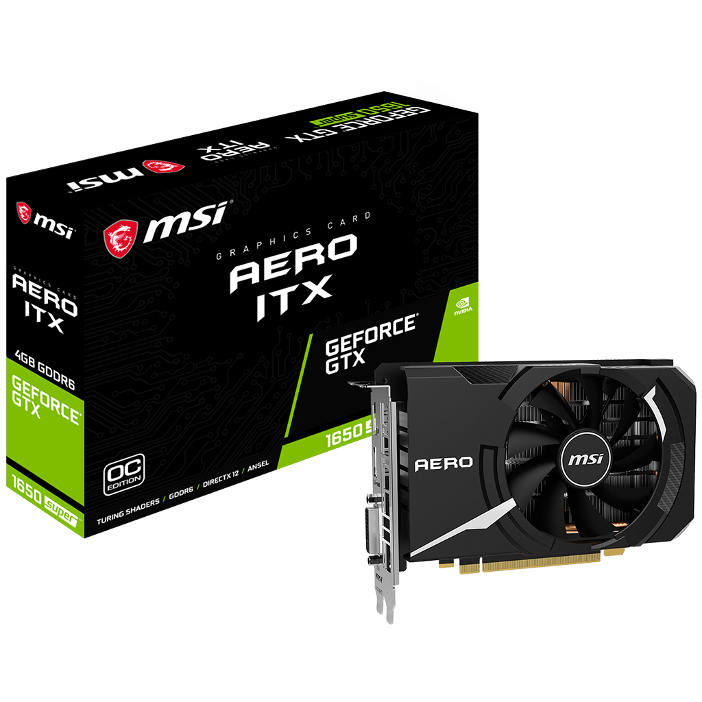 MSI GTX 1650 SUPER AERO ITX OC 4Go Carte Graphique MSI msi-gtx-1650-super-aero-itx-oc-4go-carte-graphique-msi