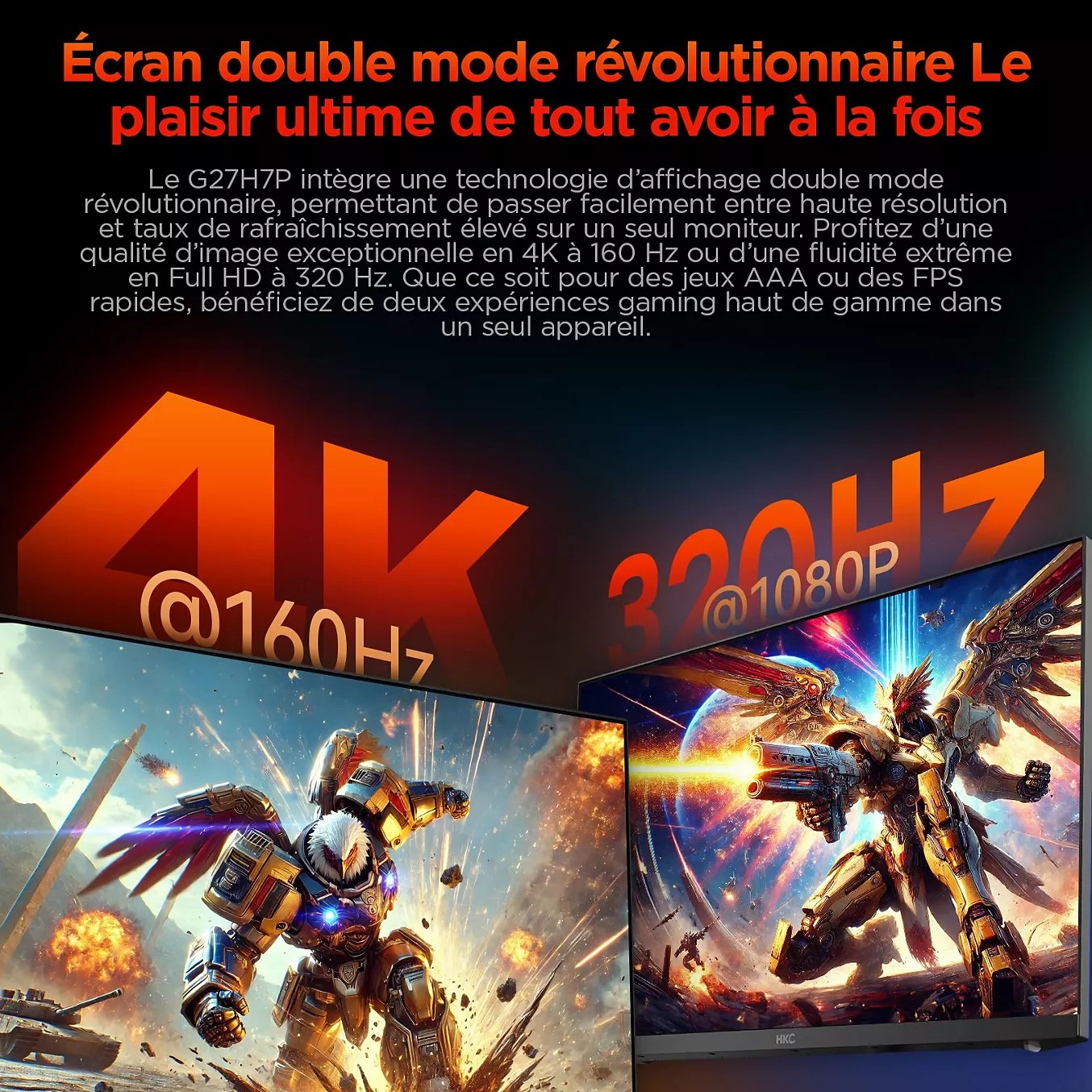 HKC 27 pouces  G27H7P - Ecran PC HKC - Cybertek.fr - 5