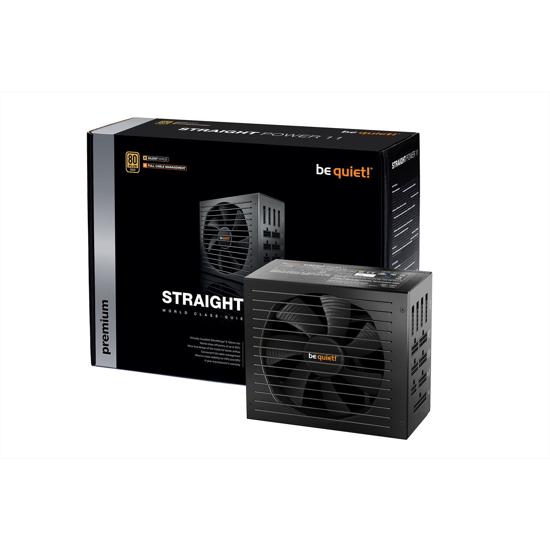 Alimentation Be Quiet! ATX 1000W - Straight Power 11 80+ GOLD - BN285