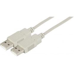 Cable USB2.0 A Male - USB A Male 1m - Connectique PC - Cybertek.fr - 0