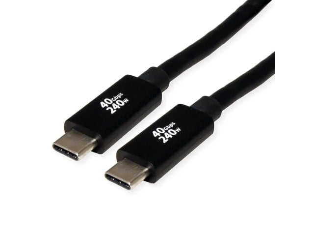 Câble USB-C mâle/mâle - 2m - Noir - Connectique PC - Cybertek.fr - 0