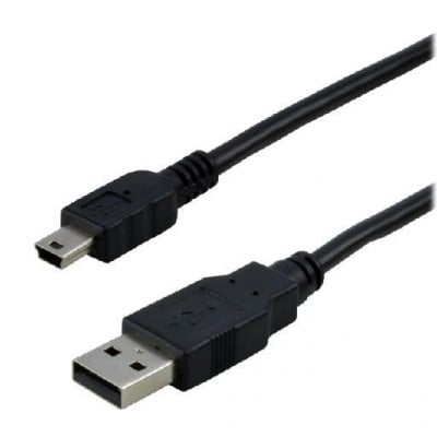 Connectique PC MCL Samar Câble USB-A 2.0/Mini USB-B mâle/mâle - 2m - Noir Cybertek