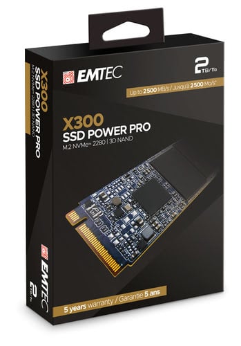 Disque SSD Emtec 2 To M.2 NVMe Gen3 - ECSSD2TX300