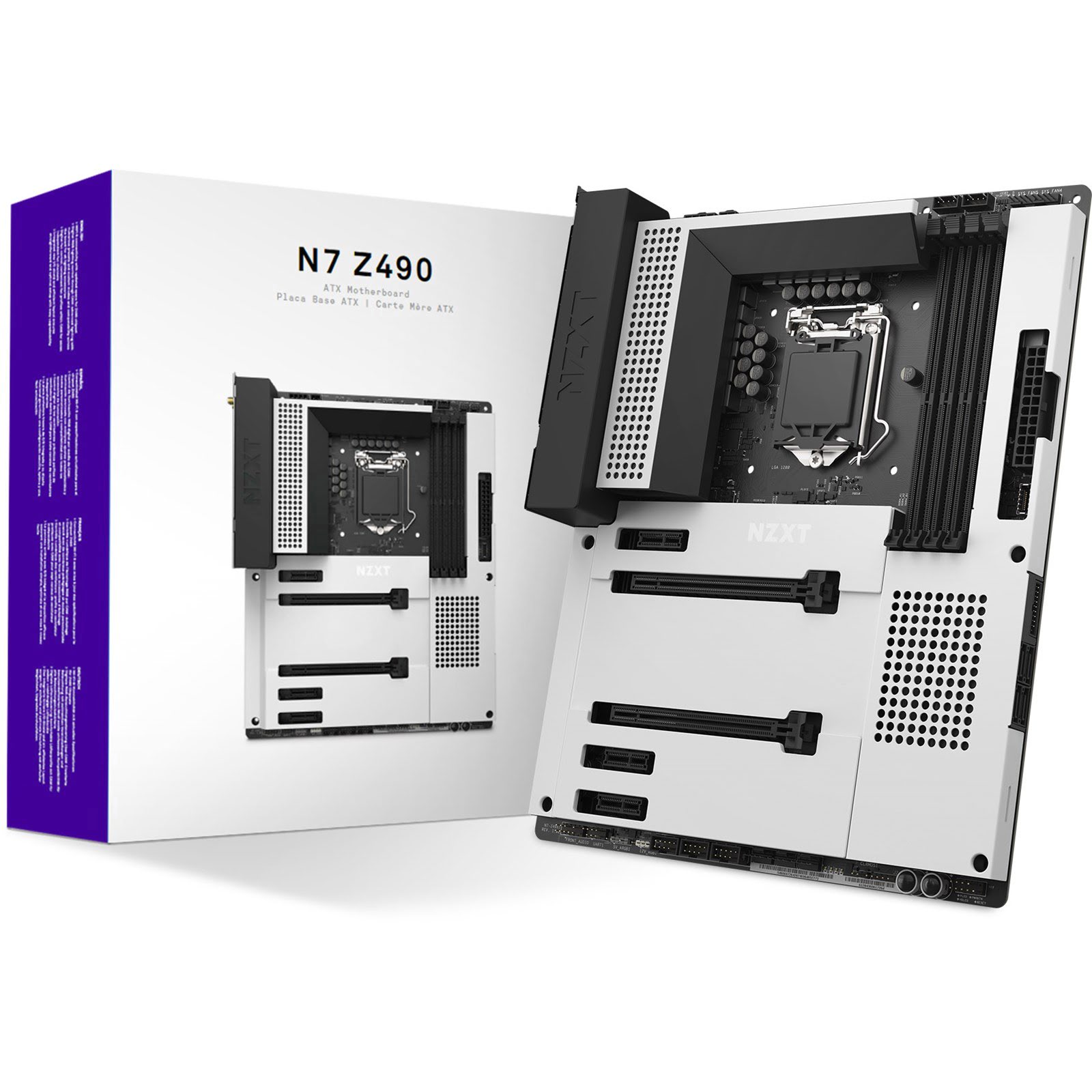 NZXT N7 Z490 Matte Blanc ATX  - Carte mère NZXT - Cybertek.fr - 0