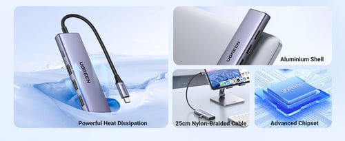 Station d'accueil USB-C - 5 ports - Accessoire PC portable UGREEN - 2