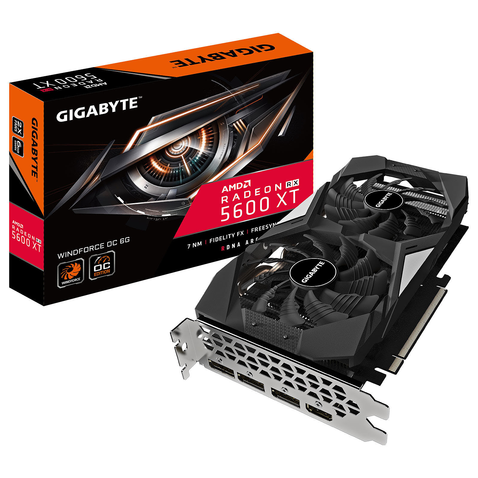 Gigabyte RX 5600 XT WINDFORCE OC 6G  - Carte graphique Gigabyte - 0