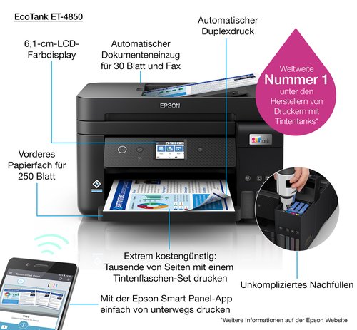 Imprimante Epson EcoTank ET-4850 - Cybertek.fr - 19