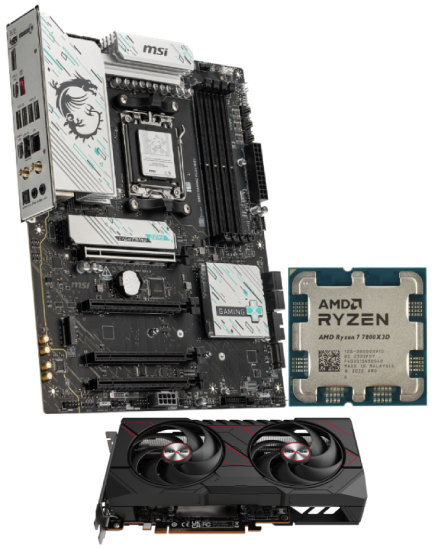 9060XT Pulse + 7800X3D + B850 - Cybertek.fr - 0