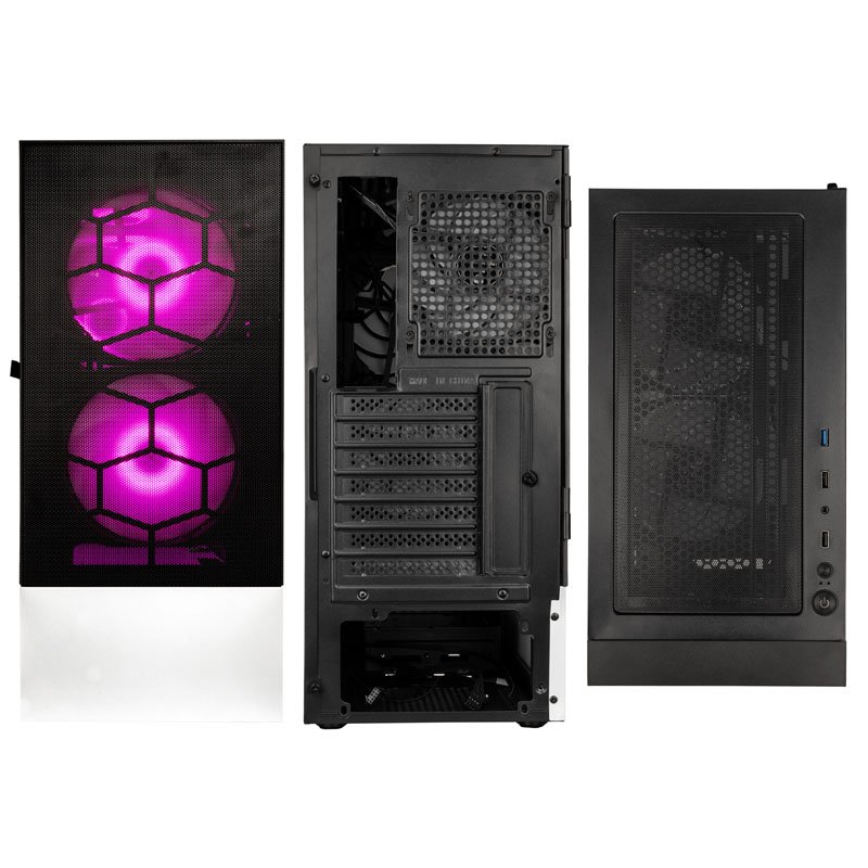 Kolink Observatory MX Mesh ARGB Noir/Blanc-MT/SsAlim/ATX Noir - Boîtier PC - 3