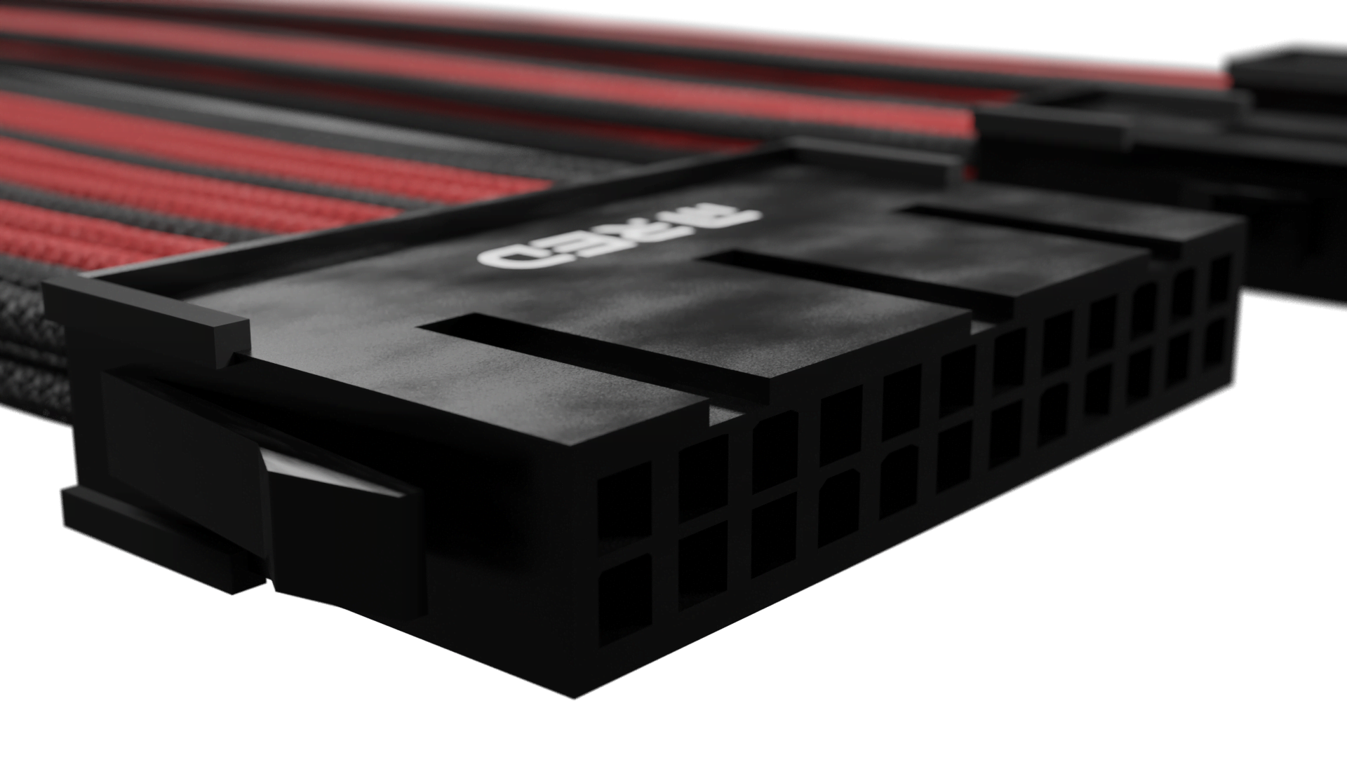 M.RED Kit ext. 7 Câbles tressés Ultimate - Noir Rouge (KEX-01BR) - Achat / Vente Accessoire alimentation sur Cybertek.fr - 4