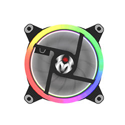 image produit M.RED VAR-12A Noir ARGB Rainbow Double Ring 120mm Cybertek
