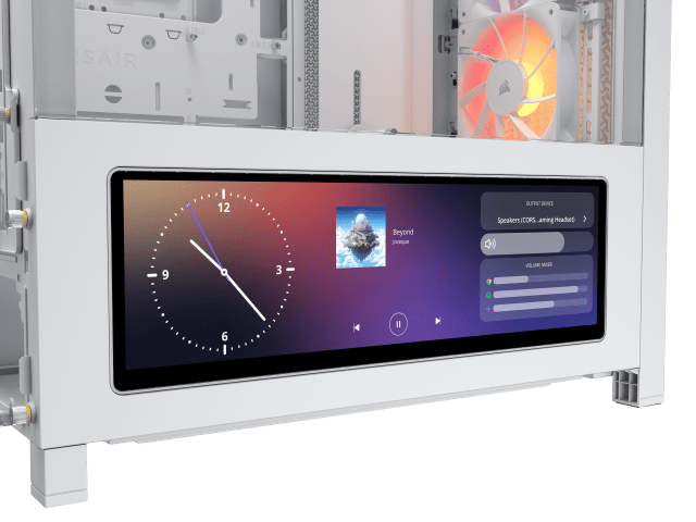 Corsair FRAME 4000D LCD RS ARGB Blanc Blanc - Boîtier PC Corsair - 11