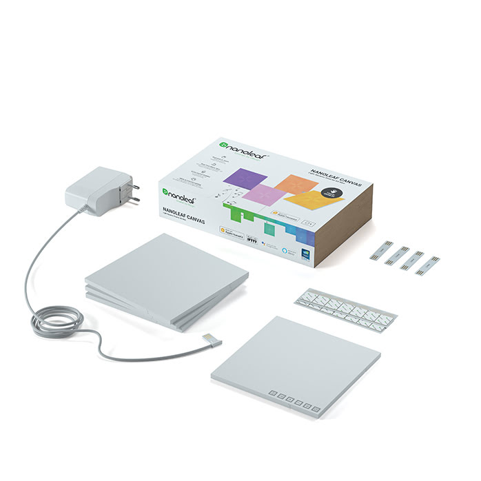 Nanoleaf Canvas Starter Kit - 4 pièces (NL29-2012SW-4PK) - Achat / Vente Objet connecté / Domotique sur Cybertek.fr - 1