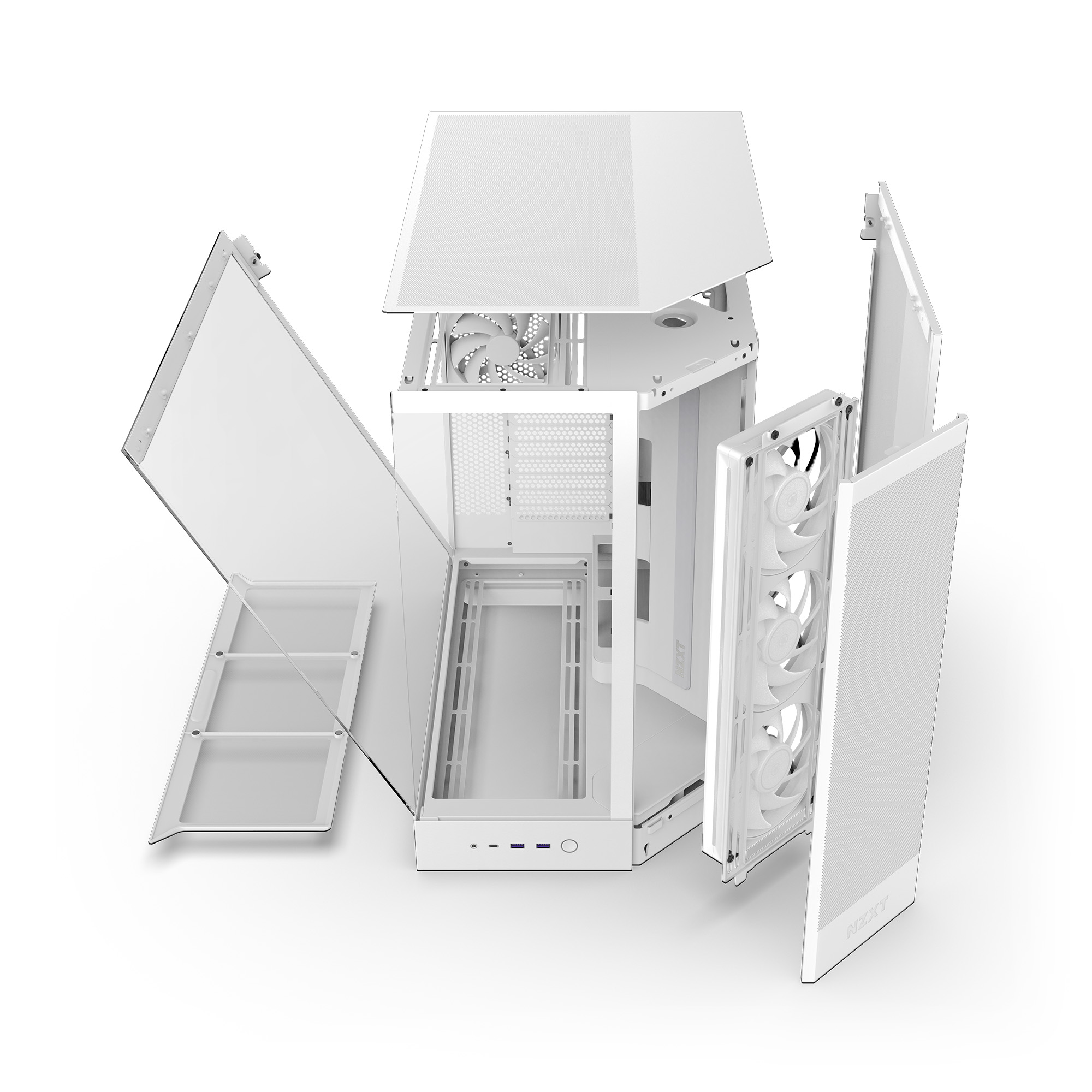 NZXT H9 Flow RGB Blanc Blanc - Boîtier PC NZXT - Cybertek.fr - 4