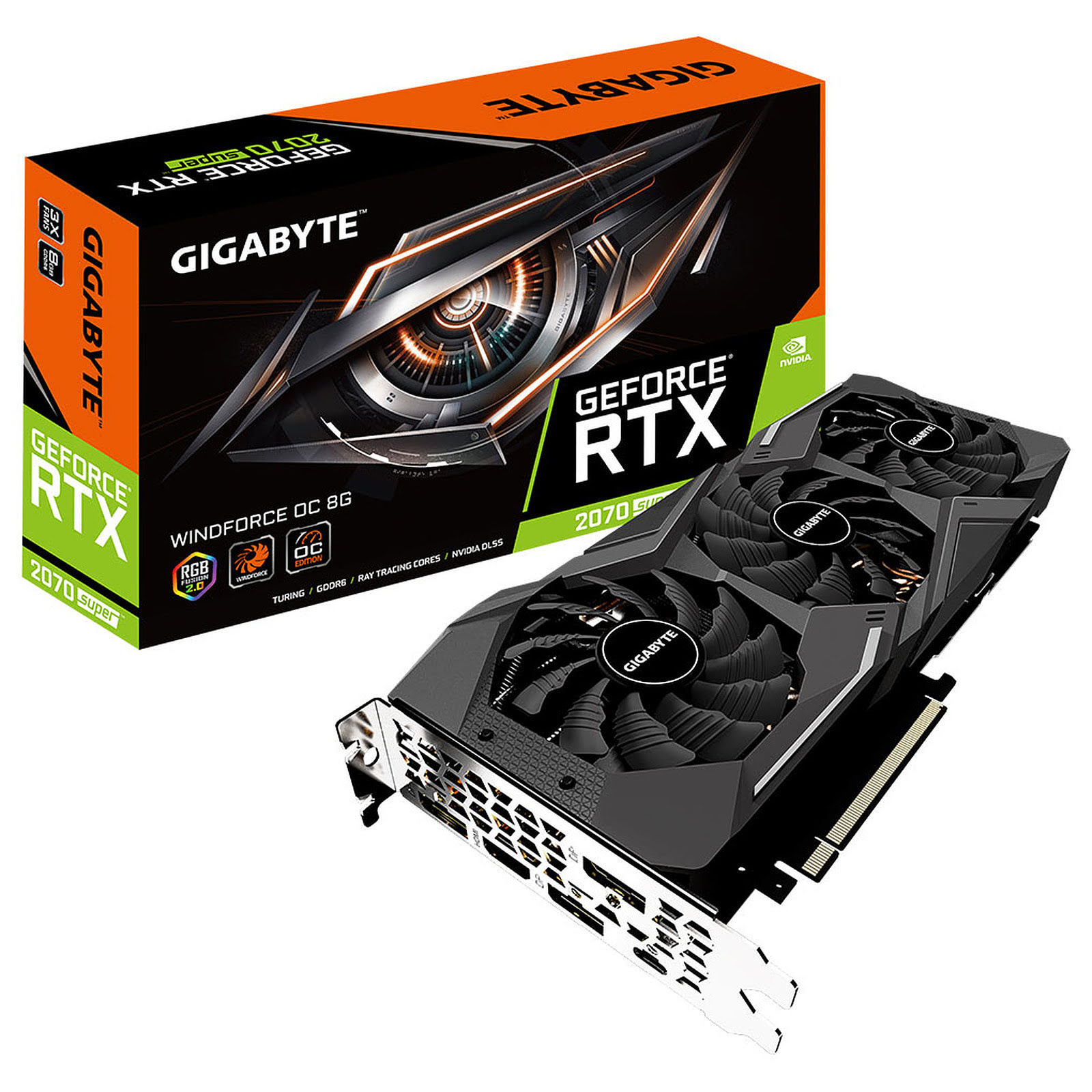 Gigabyte RTX 2070 SUPER WINDFORCE OC  - Carte graphique Gigabyte - 0