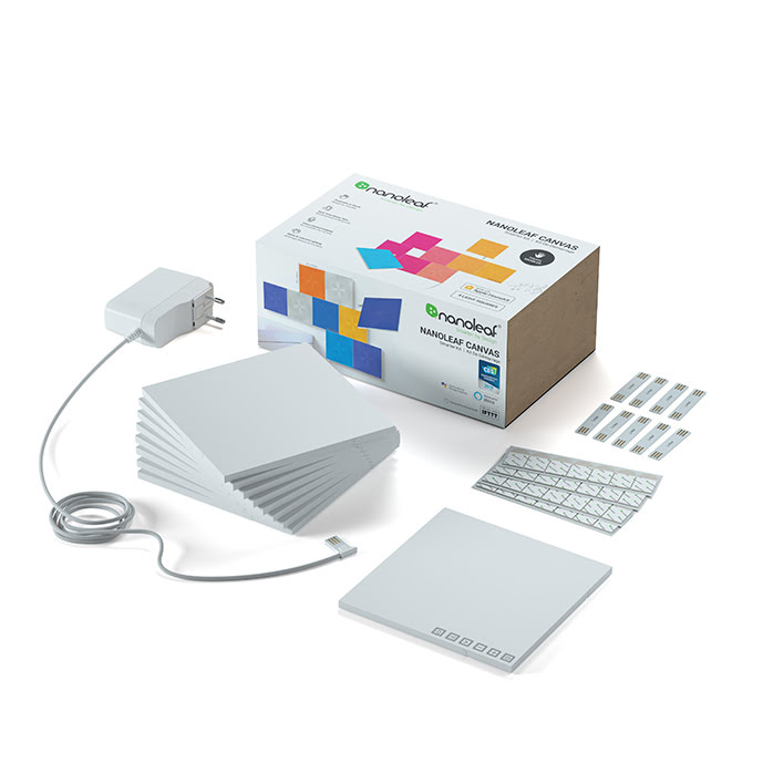 Nanoleaf Canvas Starter Kit - 9 pièces (NL29-0002SW-9PK) - Achat / Vente Objet connecté / Domotique sur Cybertek.fr - 1