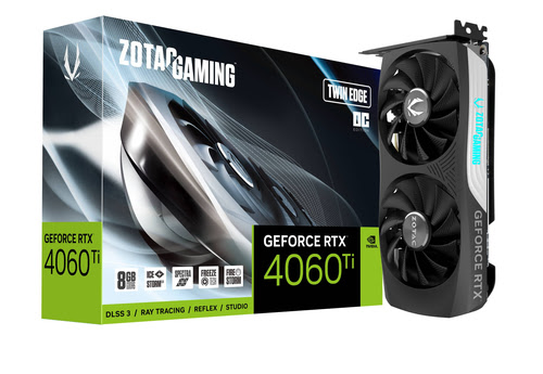 ZOTAC Gaming GeForce RTX 4060 Ti 8Go Twin Egde OC 8GB - Carte graphique - 5