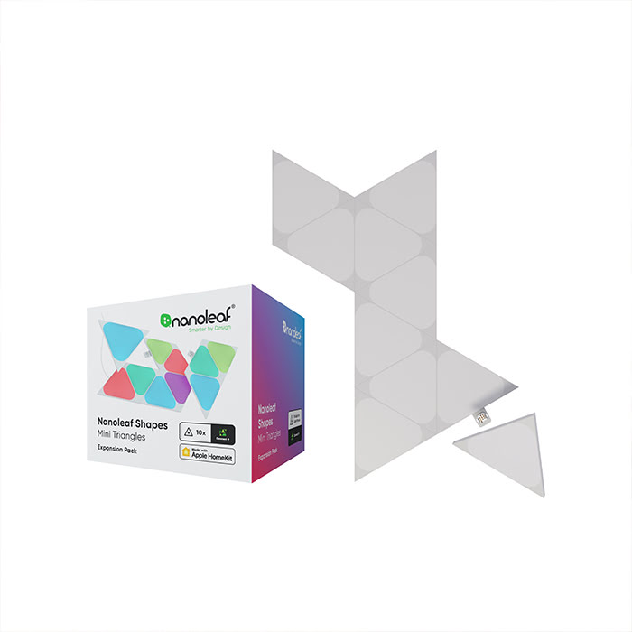 Nanoleaf Shapes Mini Triangles Pack Expansion - 10 pièces (NL48-1001TW-10PK) - Achat / Vente Objet connecté / Domotique sur Cybertek.fr - 3