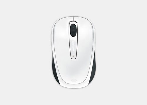 Microsoft Wireless Mobile Mouse 3500 Blanche - Souris PC - 1