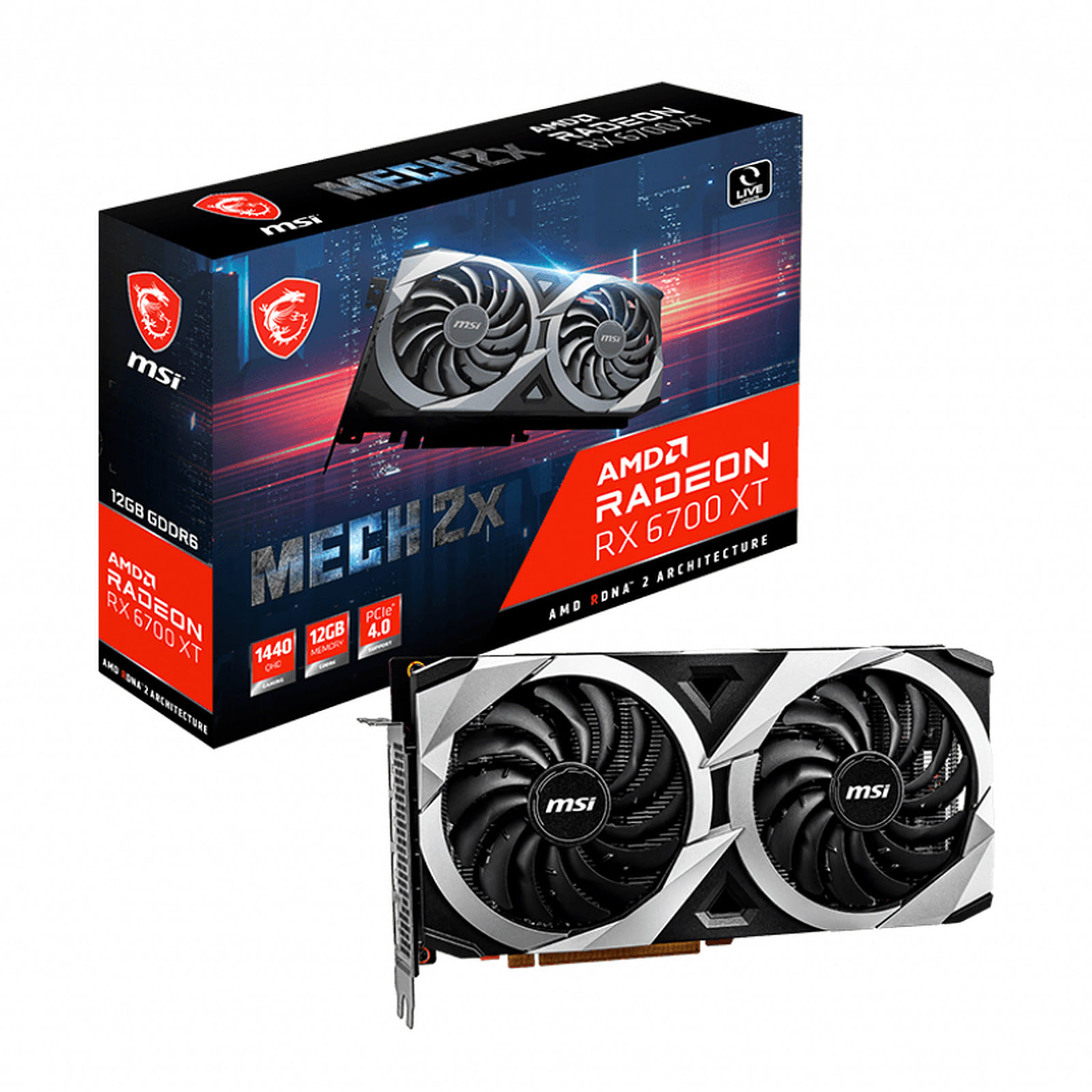 MSI RX 6700 XT MECH 2X 12G  - Carte graphique MSI - Cybertek.fr - 0