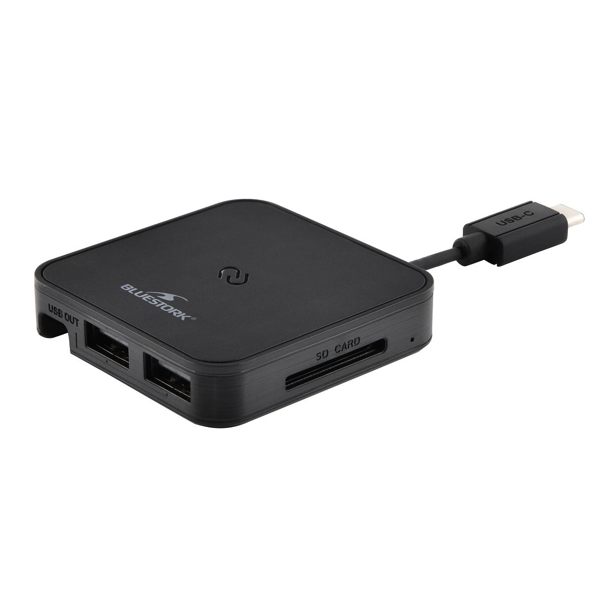 Bluestork lecteur SD + HUB - USB type C - Lecteur carte mémoire - 0