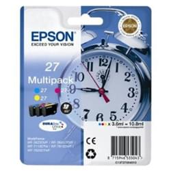Consommable imprimante Epson  Pack de 3 Cartouches 27 (Y/M/C) Cybertek