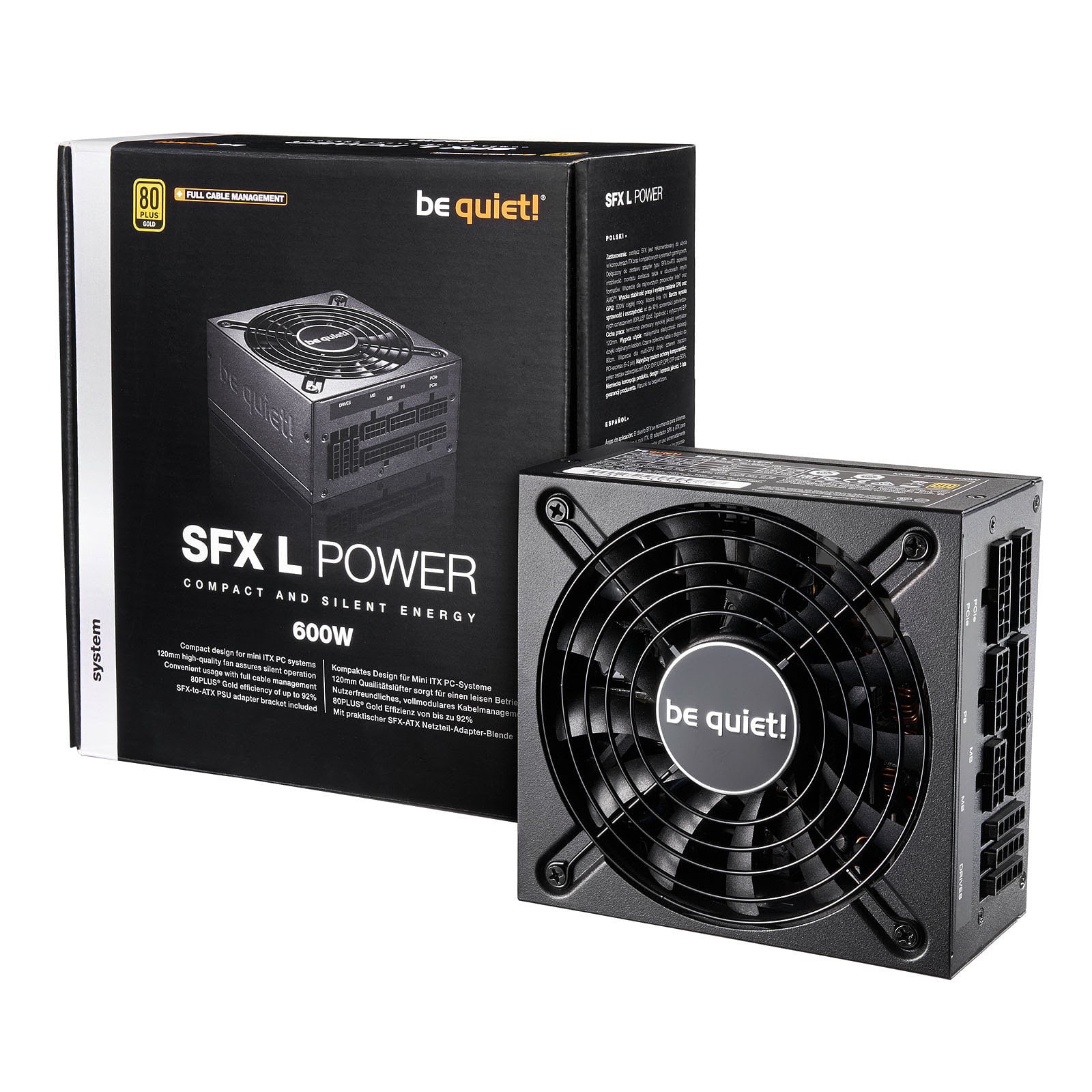 be quiet! 80+ Gold (SFX-L 600W) - Alimentation be quiet! - 0