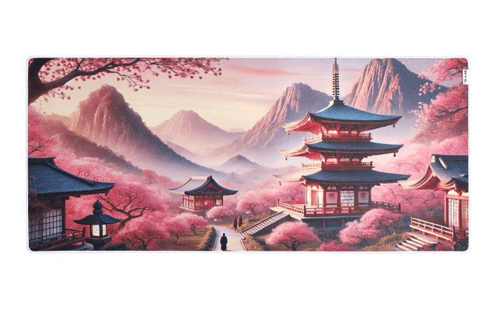 The G-LAB Pad Temple - XXL/Motif Temple japonais - Tapis de souris - 0