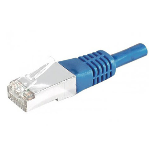 Connectique réseau Cybertek RJ45 Bleu Cat.6 S/FTP - 10m