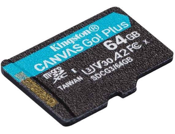 Kingston Micro SDHC 64Go Class 10 A2 V30 + Adapt # - Carte mémoire - 2