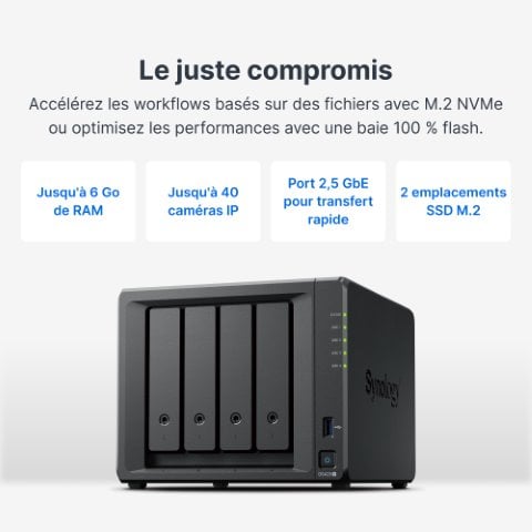 Synology DS425+ - 4 Baies  - Serveur NAS Synology - Cybertek.fr - 3