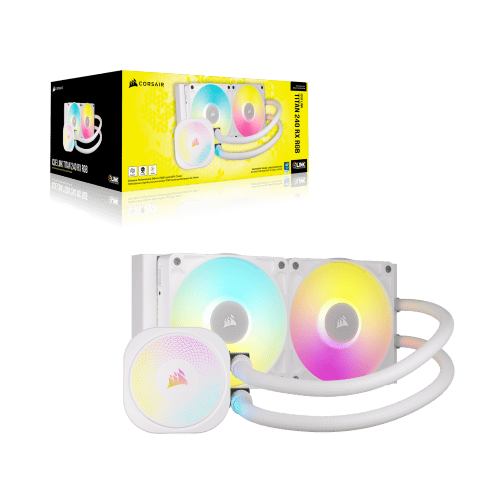 Corsair iCUE LINK TITAN - 240 RX RGB AIO/240mm - Blanc - Watercooling - 6